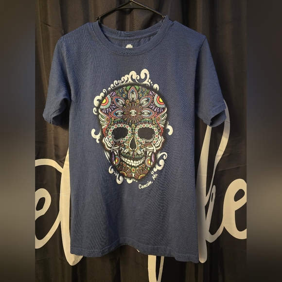 N/A Tops - Mexico Blue Graphic T-Shirt